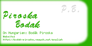 piroska bodak business card